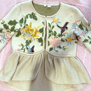 Anthropologie embroidery sweater